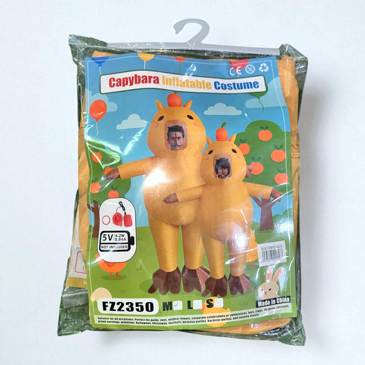 Disfraz Capibara Inflable Adulto con Inflador - Fiestas Chile | Diki Shop