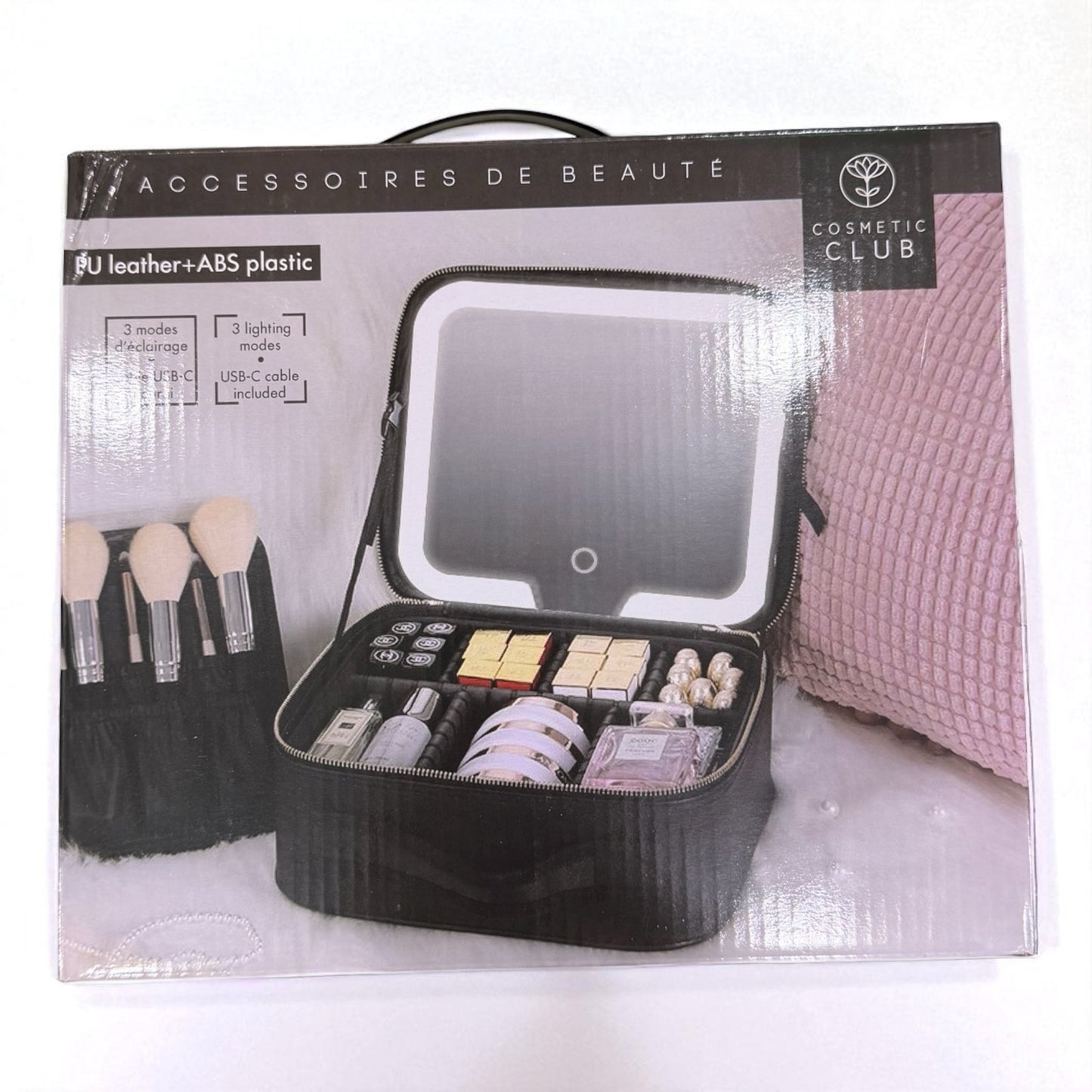 Porta Cosméticos LED con Espejo - Luz Fría y Cálida Recargable | Diki Shop