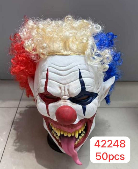 Máscara de Payaso Tricolor de Látex - Halloween Terror Chile | Diki Shop