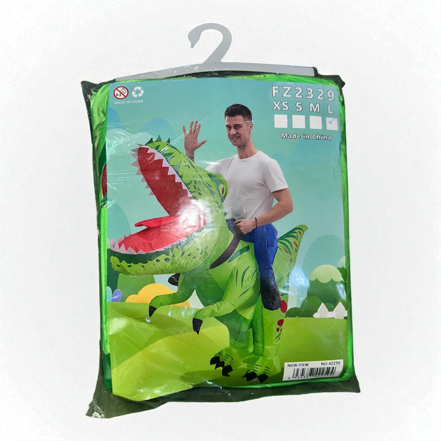 Disfraz Montando Dinosaurio Inflable Adulto con Inflador - Chile | Diki Shop