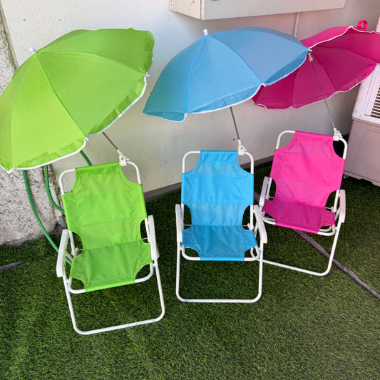 Silla de Playa de niño - Cómoda, Plegable y Portátil para Verano